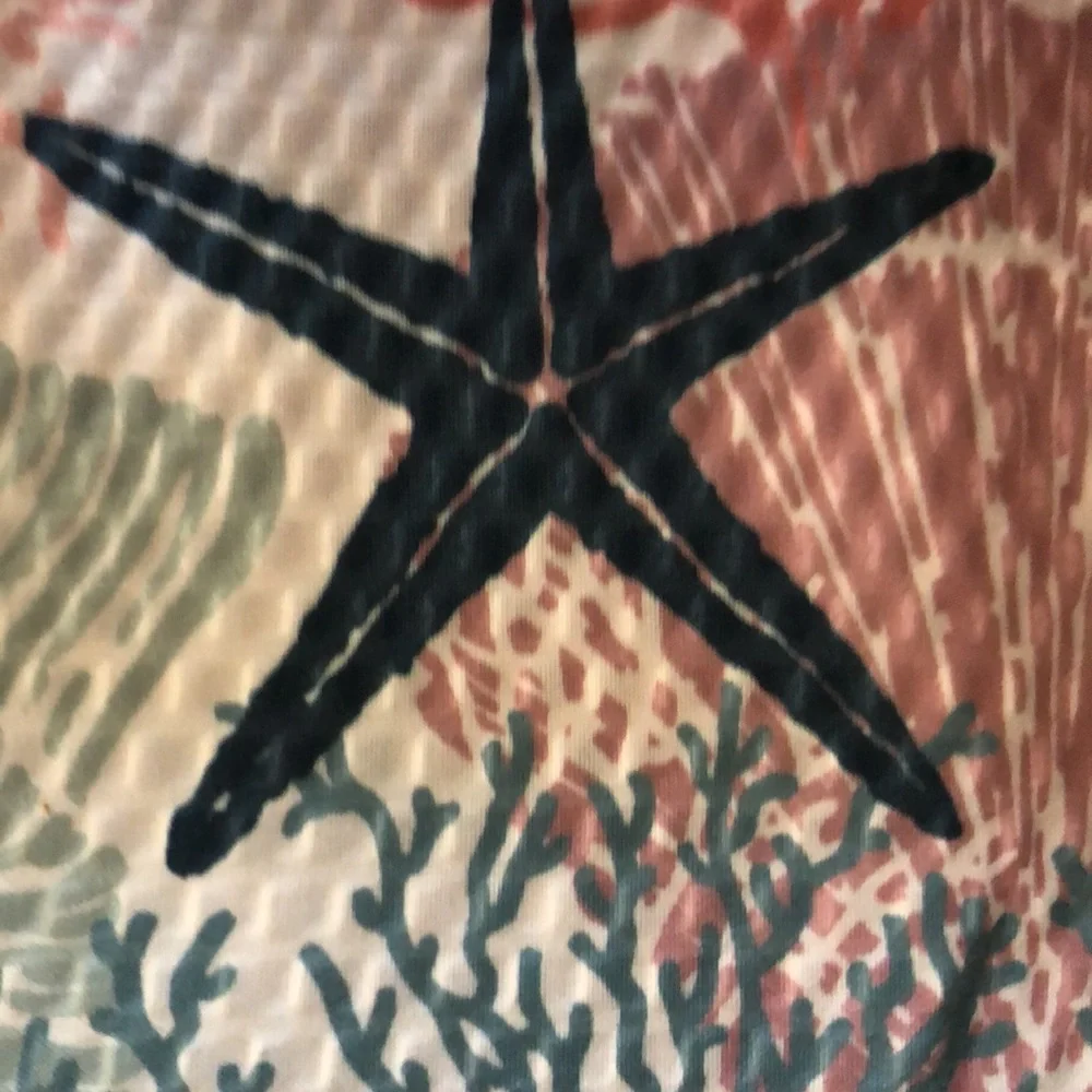 Ocean Coastal Beachy Shower Curtain Set with Hooks